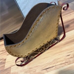 Gold and Brown Sleigh Decoration